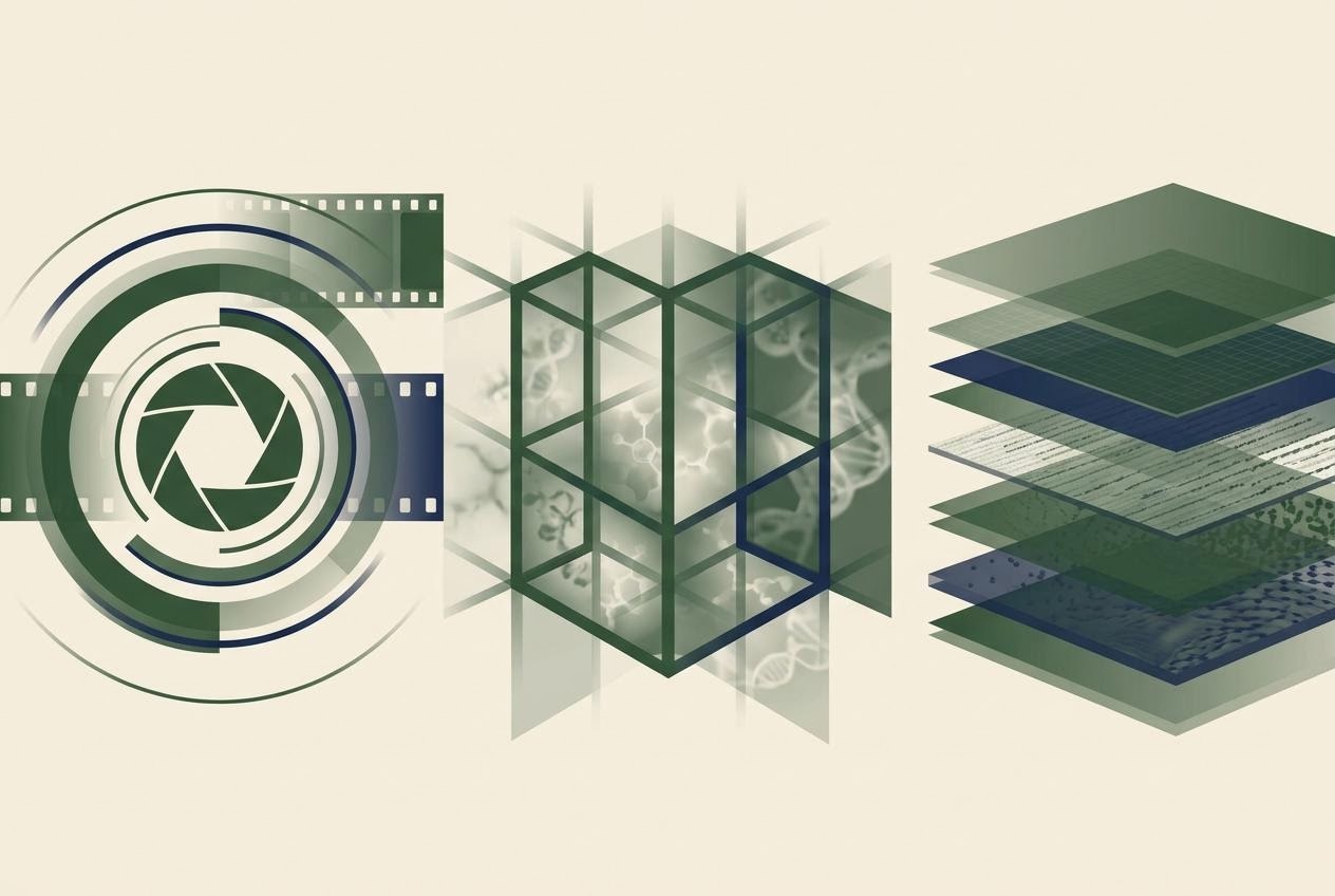 富士フイルムの映像・医療・素材事業を示すイメージ図