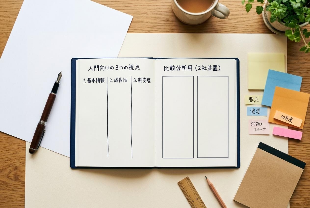 編集ノートの読み方を示すイメージ